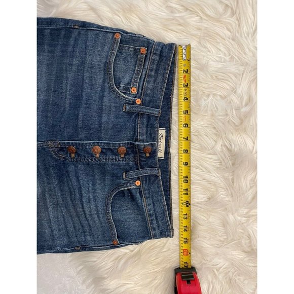 Madewell The Perfect‎ Vintage Crop Blue Jeans Size 27 Button Fly Stretch - Picture 7 of 10